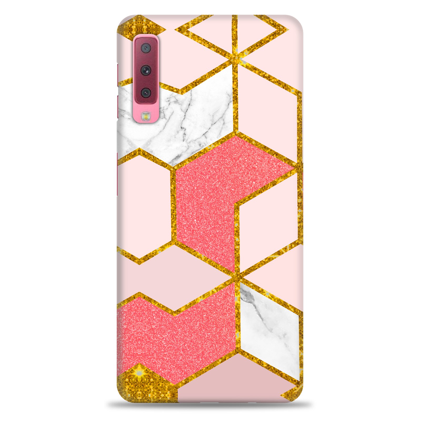 Samsung A7 2018 ( Gold Marble Design )